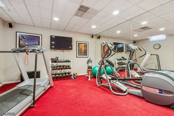 Fitness Equipment, Gym, Interior, Recessed Lighting