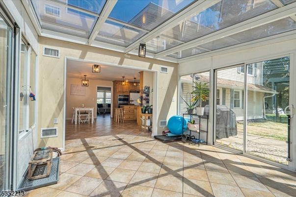 Dining room, Glass Ceilings, Interior, Kitchen, Pendant Lights, Sun Room