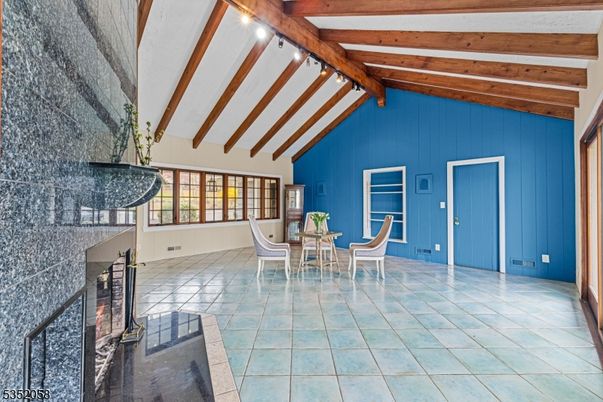 Dining room, Interior, Wooden Beams