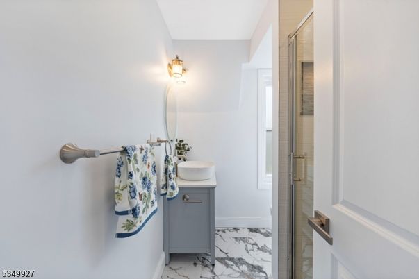 Bathroom, Glass Shower, Interior, Marble