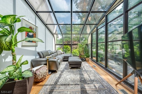 Glass Ceilings, Interior, Sun Room, Wood Texture Flooring