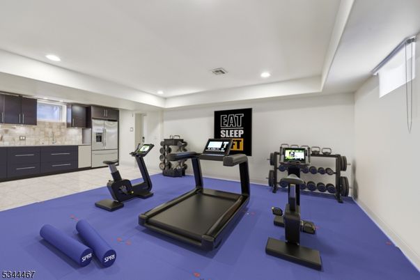 Fitness Equipment, Interior, Recessed Lighting