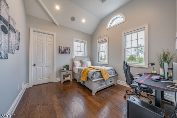Bedroom, Home Office, Interior, Recessed Lighting, Wood Texture Flooring