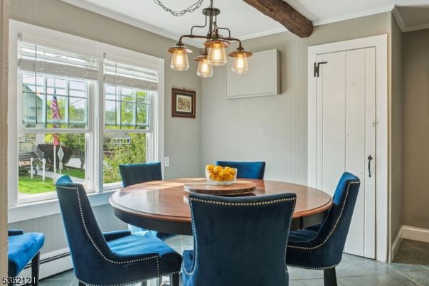 Dining room, Interior, Wooden Beams