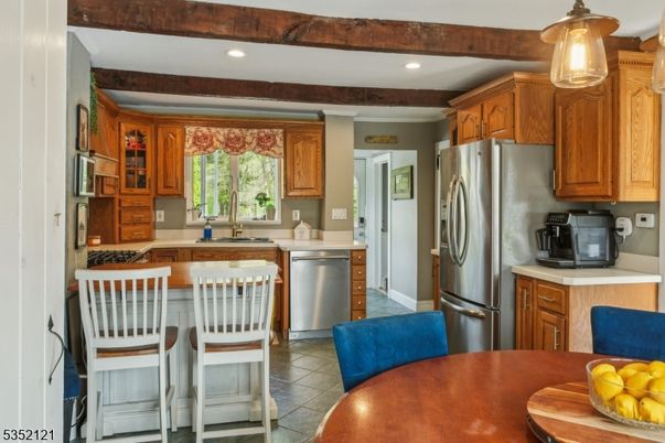 Dining room, Interior, Kitchen, Recessed Lighting, Stainless Steel Appliances