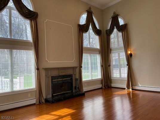 Empty room, Fireplace, Interior, Wood Texture Flooring