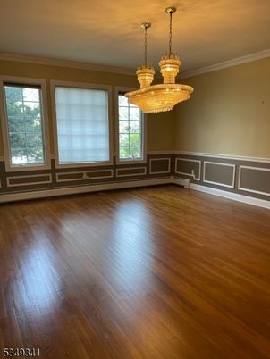 Chandelier, Empty room, Interior, Wood Texture Flooring