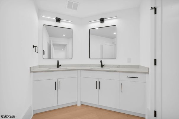 Bathroom, Dual Sink Vanities, Interior, Wood Texture Flooring