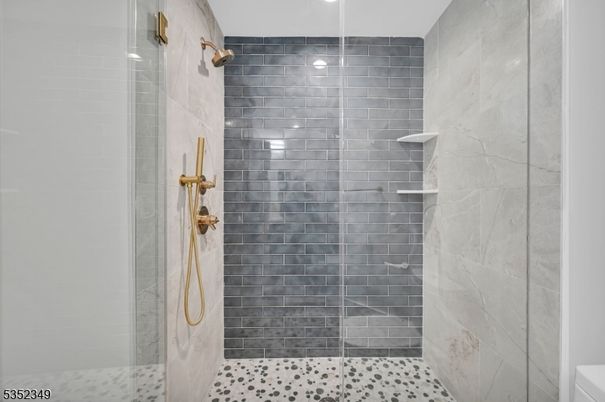 Bathroom, Glass Shower, Interior, Marble Walls