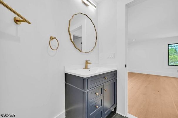Bathroom, Interior, Recessed Lighting, Wood Texture Flooring