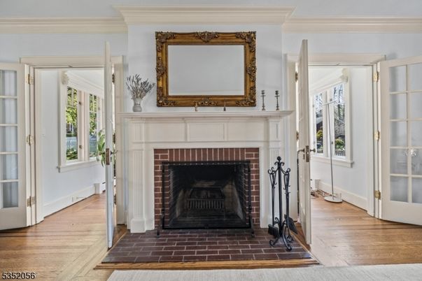 Fireplace, Interior, Wood Texture Flooring