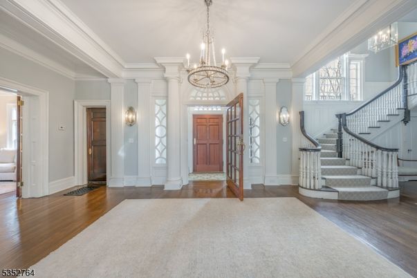Chandelier, Interior, Wood Texture Flooring