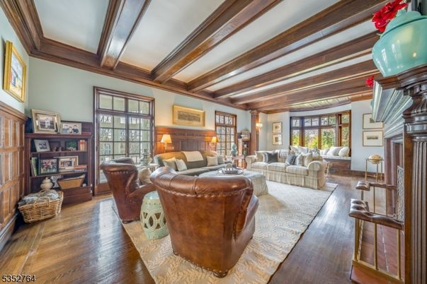 Interior, Living room, Wooden Beams, Wood Texture Flooring