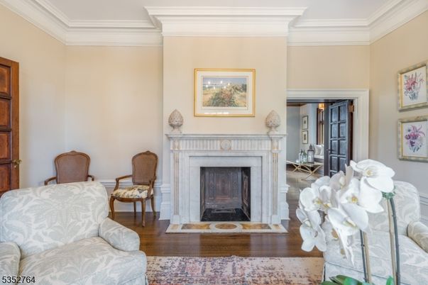 Dining room, Fireplace, Interior, Wood Texture Flooring