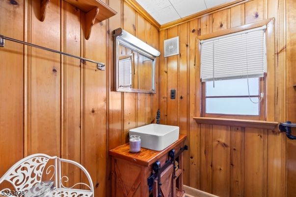 Bathroom, Interior, Wooden Walls