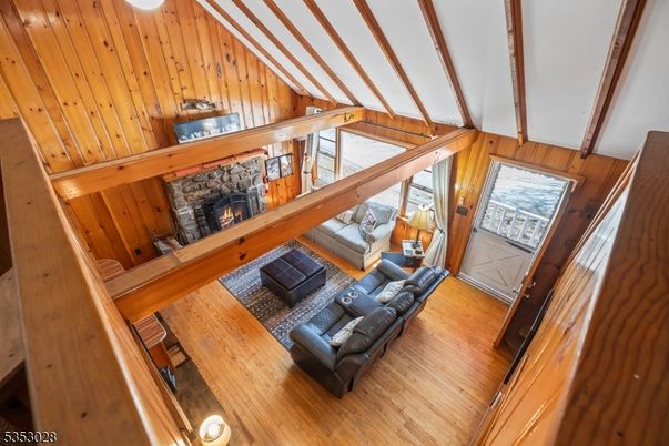 Fireplace, Interior, Living room, Wooden Beams, Wooden Ceilings, Wood Texture Flooring, Wooden Walls