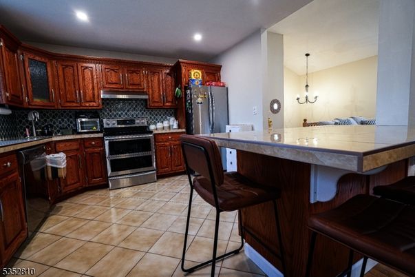 Interior, Kitchen, Pendant Lights, Recessed Lighting, Stainless Steel Appliances