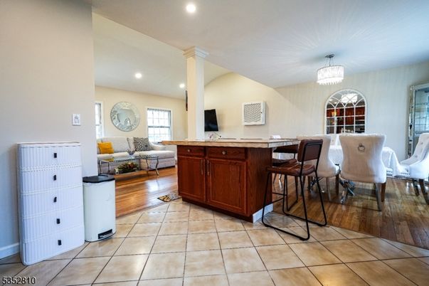 Chandelier, Dining room, Interior, Living room, Recessed Lighting, Wood Texture Flooring