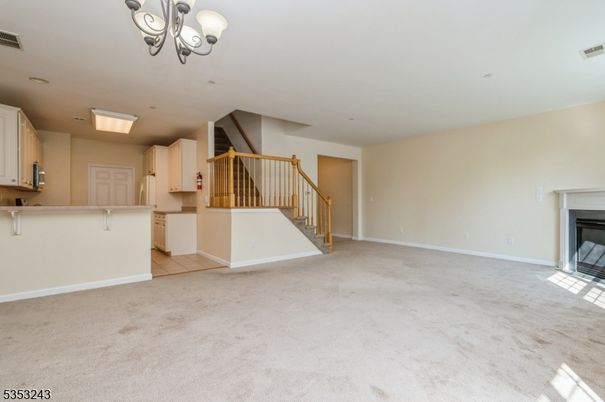 Chandelier, Empty room, Fireplace, Interior, Recessed Lighting