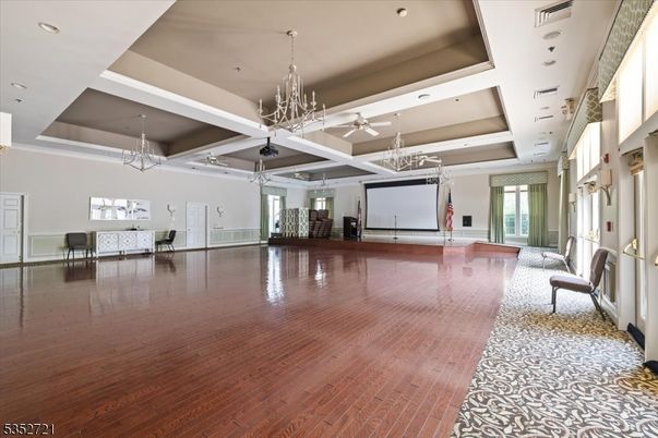 Chandelier, Interior, Recessed Lighting, Wood Texture Flooring