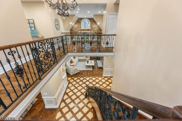 Chandelier, Interior, Recessed Lighting, Stone Walls