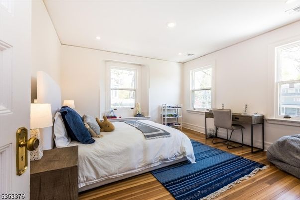 Bedroom, Home Office, Interior, Recessed Lighting, Wood Texture Flooring