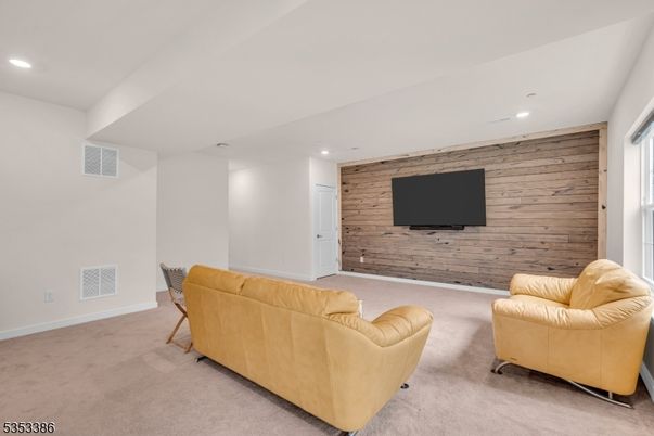 Interior, Living room, Recessed Lighting, Wooden Walls