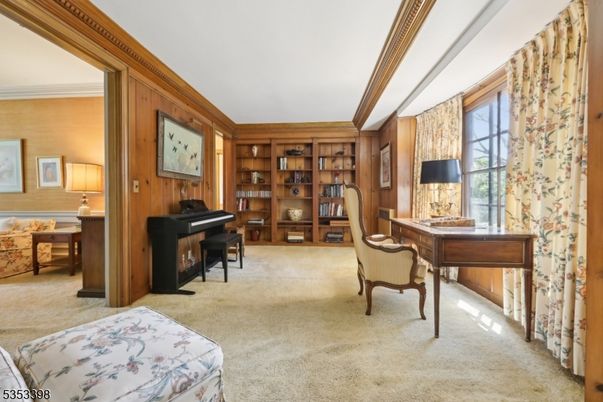 Home Office, Interior, Piano, Wooden Walls