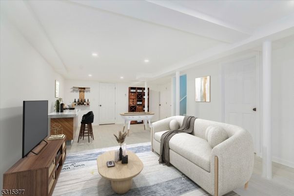 Game Room, Interior, Recessed Lighting, Wood Texture Flooring