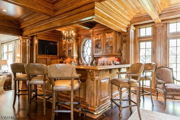 Chandelier, Interior, Recessed Lighting, Wooden Ceilings, Wood Texture Flooring, Wooden Walls