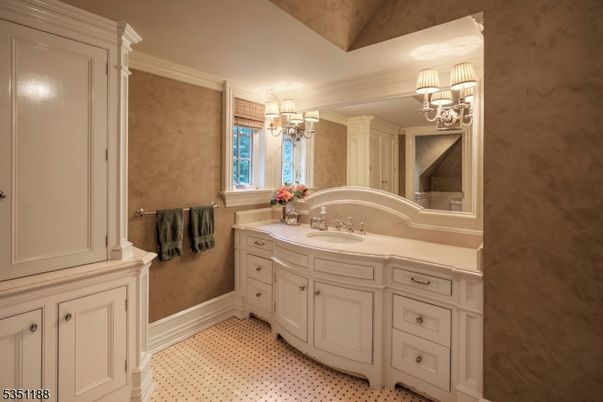 Bathroom, Chandelier, Interior