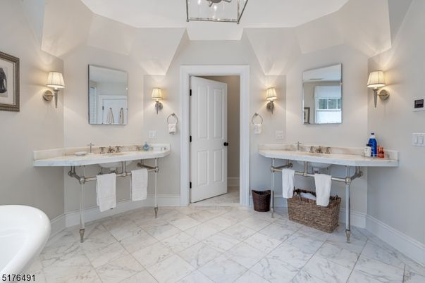 Bathroom, Dual Sink Vanities, Interior, Marble
