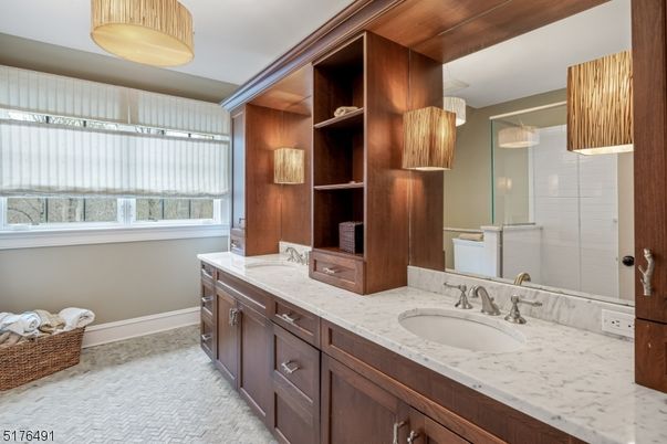Bathroom, Dual Sink Vanities, Glass Shower, Interior