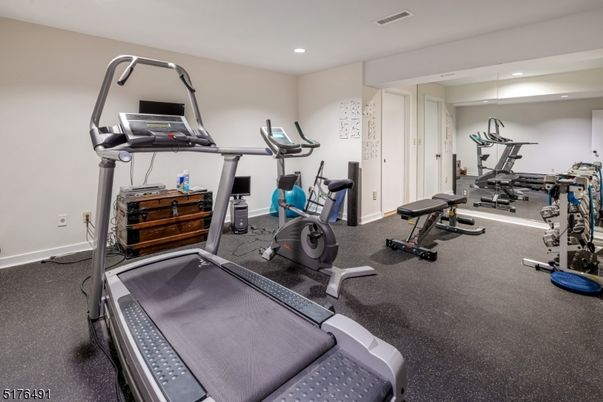 Fitness Equipment, Gym, Interior, Recessed Lighting