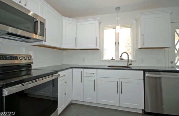 Interior, Kitchen, Pendant Lights, Stainless Steel Appliances, Wood Texture Flooring