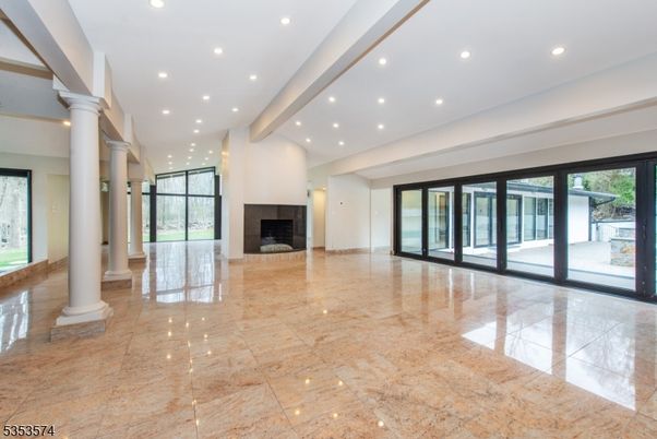 Empty room, Fireplace, Interior, Recessed Lighting