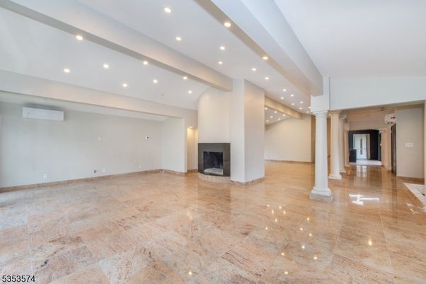 Empty room, Fireplace, Interior, Recessed Lighting