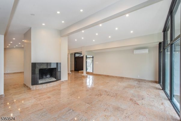 Empty room, Fireplace, Interior, Recessed Lighting