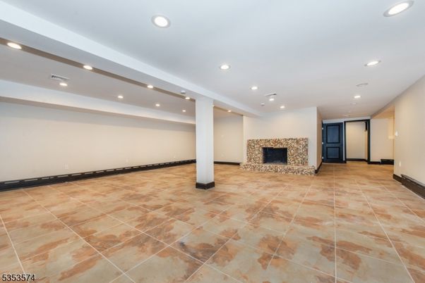 Empty room, Fireplace, Interior, Recessed Lighting
