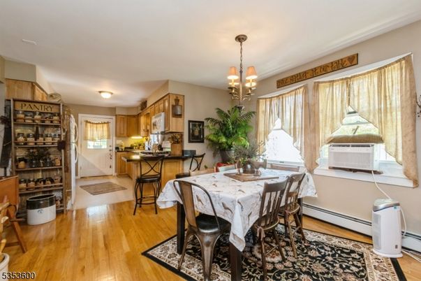 Chandelier, Dining room, Interior, Kitchen, Wood Texture Flooring