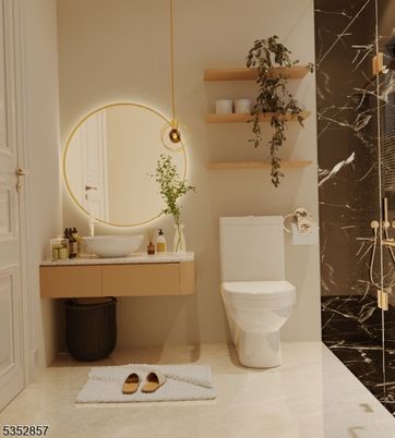 Bathroom, Interior, Marble Walls