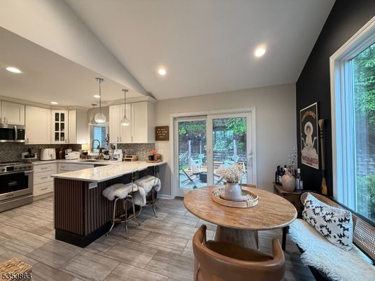 Interior, Kitchen, Pendant Lights, Recessed Lighting, Stainless Steel Appliances
