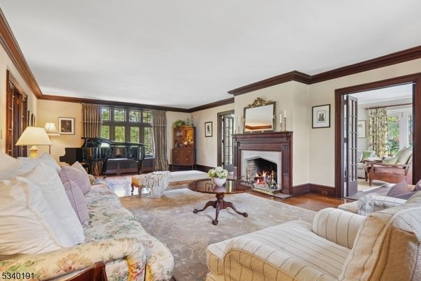 Fireplace, Interior, Living room, Piano, Wood Texture Flooring
