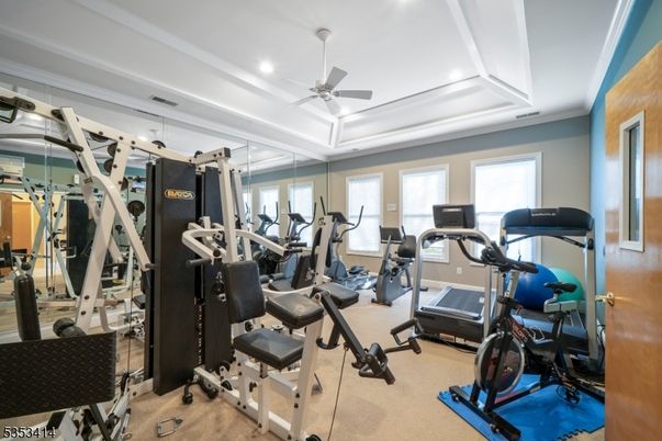 Fitness Equipment, Gym, Interior, Recessed Lighting