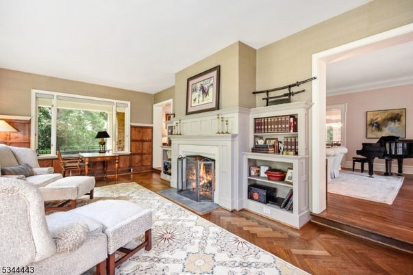 Fireplace, Interior, Piano, Wood Texture Flooring