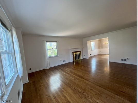 Empty room, Fireplace, Interior, Wood Texture Flooring