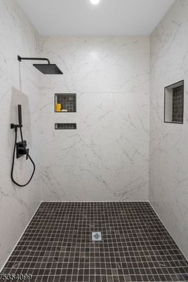 Bathroom, Interior, Marble Walls, Recessed Lighting