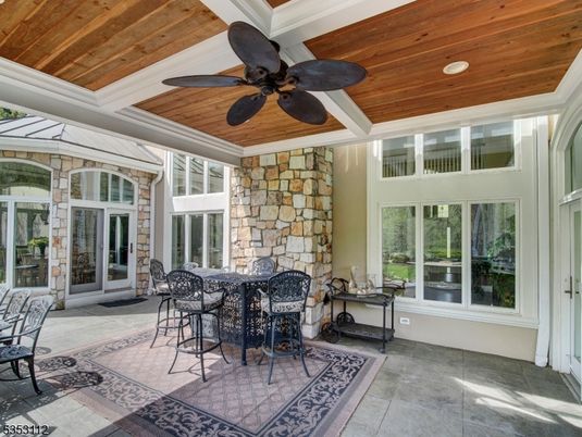 Interior, Stone Walls, Wooden Ceilings