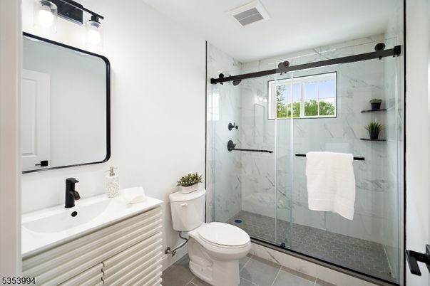 Bathroom, Glass Shower, Interior, Marble Walls