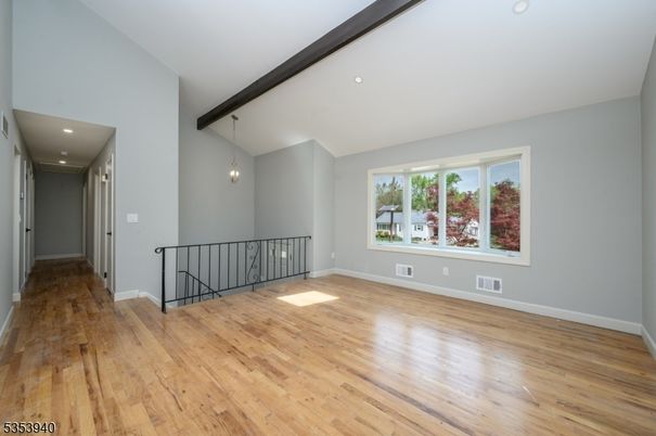 Interior, Pendant Lights, Recessed Lighting, Wooden Beams, Wood Texture Flooring